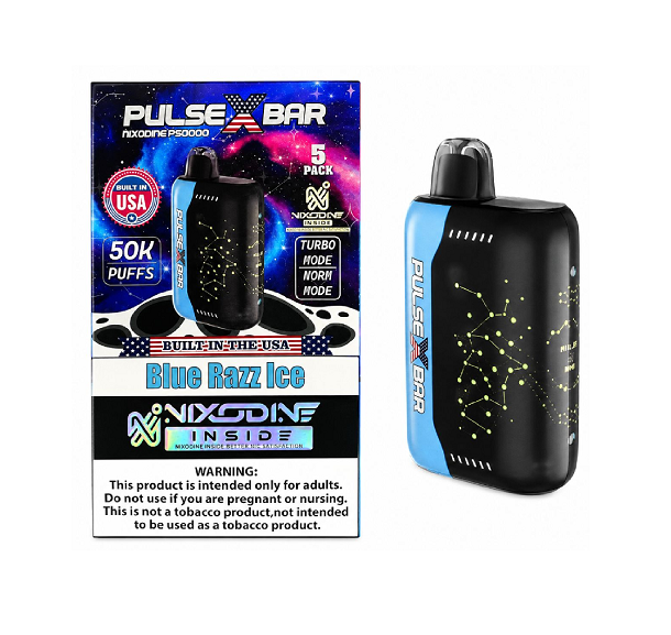PULSE X BAR NIXODINE BLUE RAZZ ICE 50K