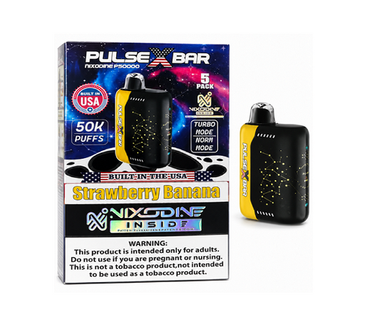 PULSE X BAR NIXODINE STRAWBERRY BANANA 50K