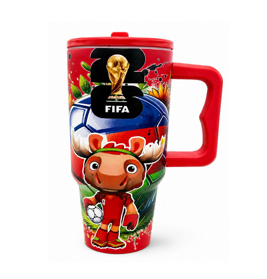FIFA TUMBLER MAPLE DESIGN RED 40OZ 1CT