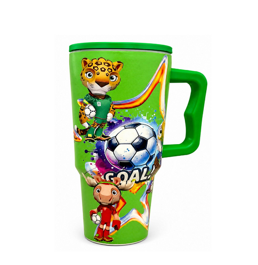 FIFA TUMBLER MAPLE & LION DESIGN GREEN 40OZ 1CT