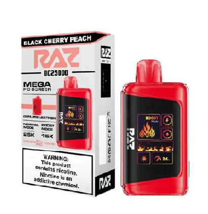RAZ DC 25k PUFFS|BLACK CHERRY PEACH|6975984059358|Pack of 5