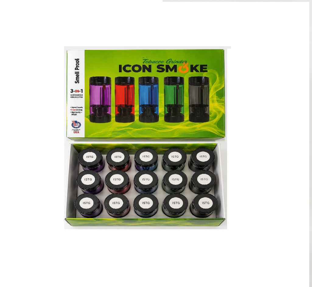 ICON SMOKE 3 IN 1 TOBACCO GRINDER ISTG