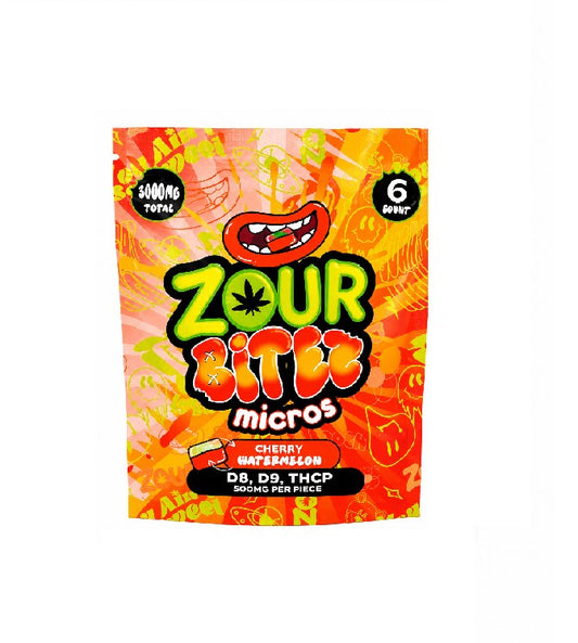ZOUR BITES MICROS D8,D9 THCP CHERRY WATERMELON 3000MG 30CT