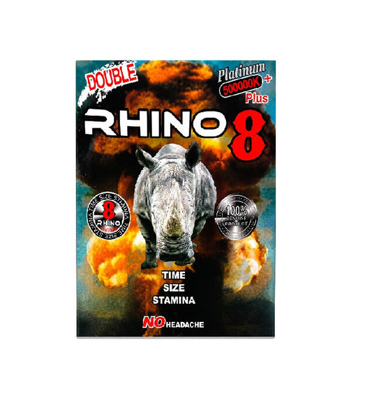 RHINO DOUBLE 8 PLUS PLATINUM 500000K 24CT