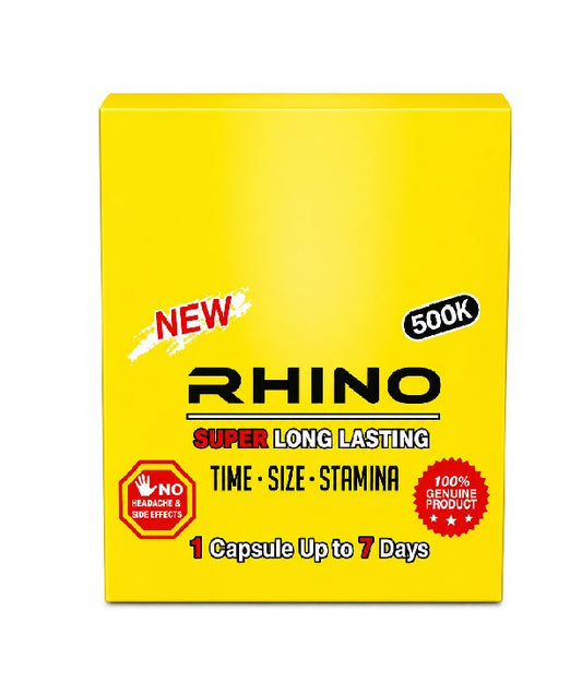 RHINO YELLOW SUPER LONG LASTING 500K 24CT