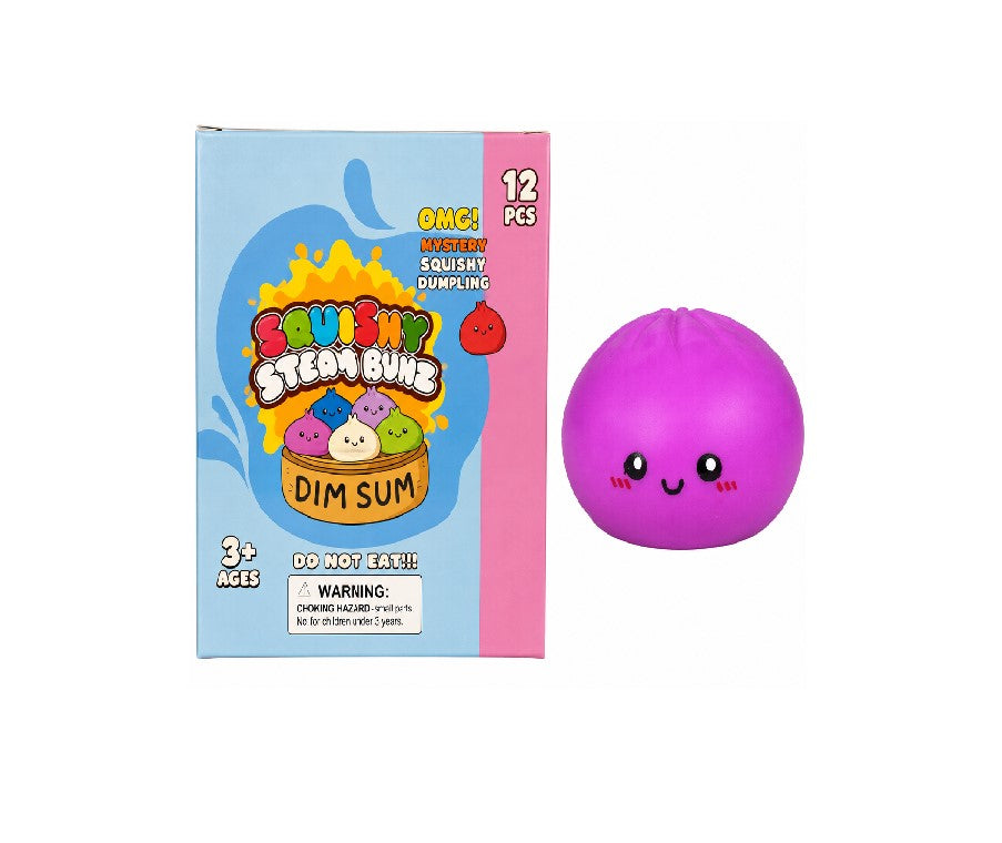SQUISHY STEAM BUNZ DIM SUM DUMPLING PURPLE COLR 12CT