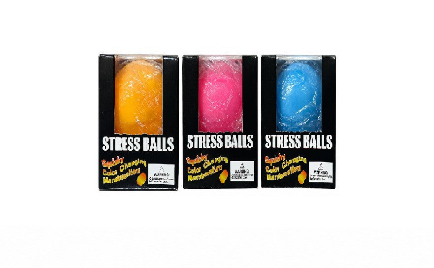 SQUISHY STRESS BALL MARSH MELLOW 3 COLOR 1CT