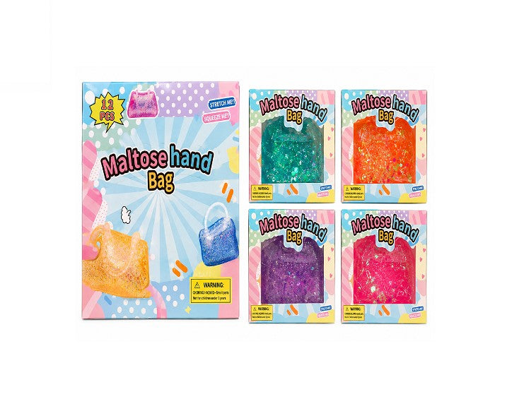 SQUEEZE MELTOS HAND BAG GLITTER DESIGN 4COLORS 1CT