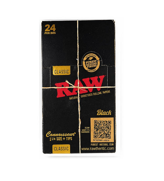 RAW CLASSIC BLACK ROLLING PAPER 24CT