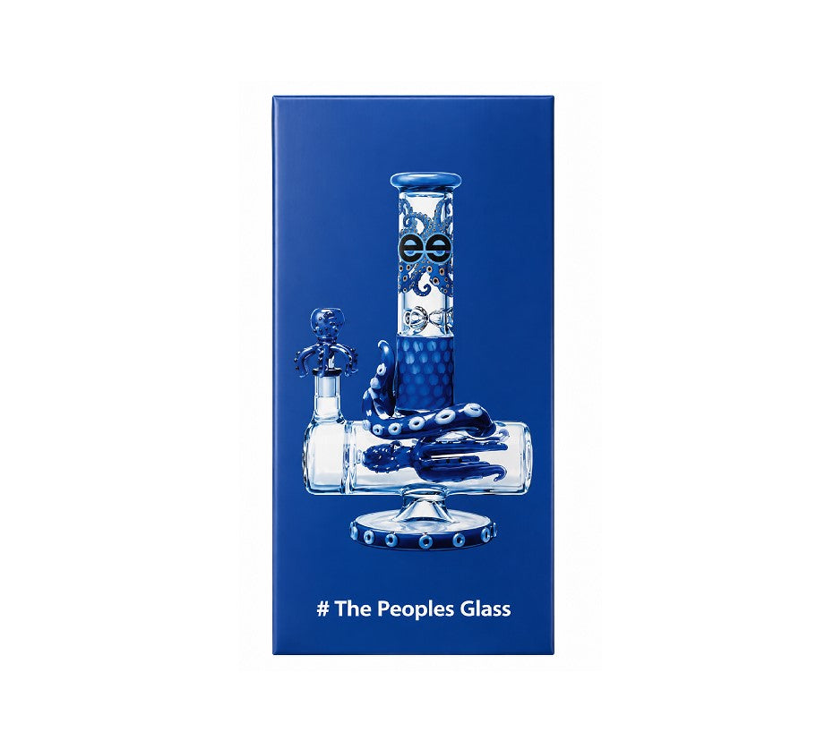 CHEECH WATERPIPE INLINE OCTOPUS ICE CATCHER BLUE CH-279