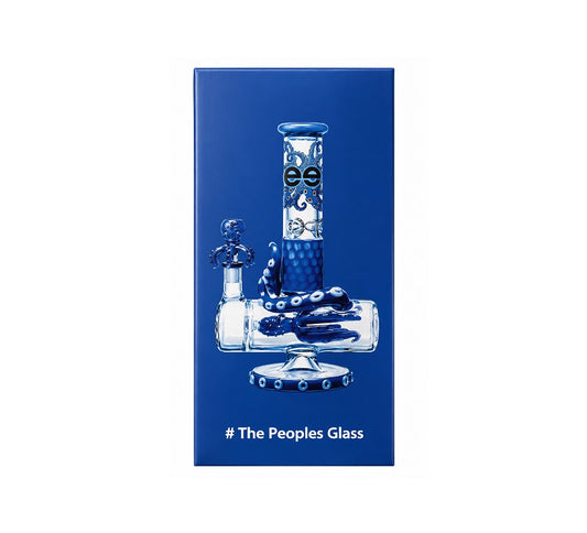 CHEECH WATERPIPE INLINE OCTOPUS ICE CATCHER BLUE CH-279