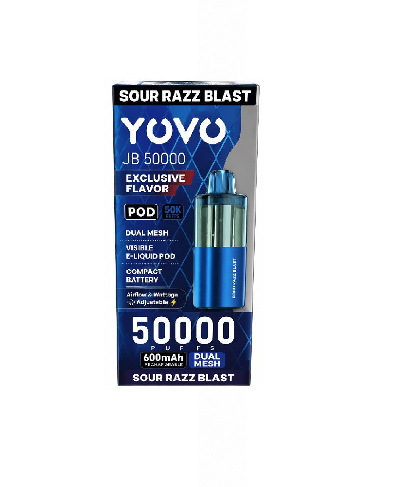 YOVO JB50000 POD SOUR RAZZ BLAST 50K