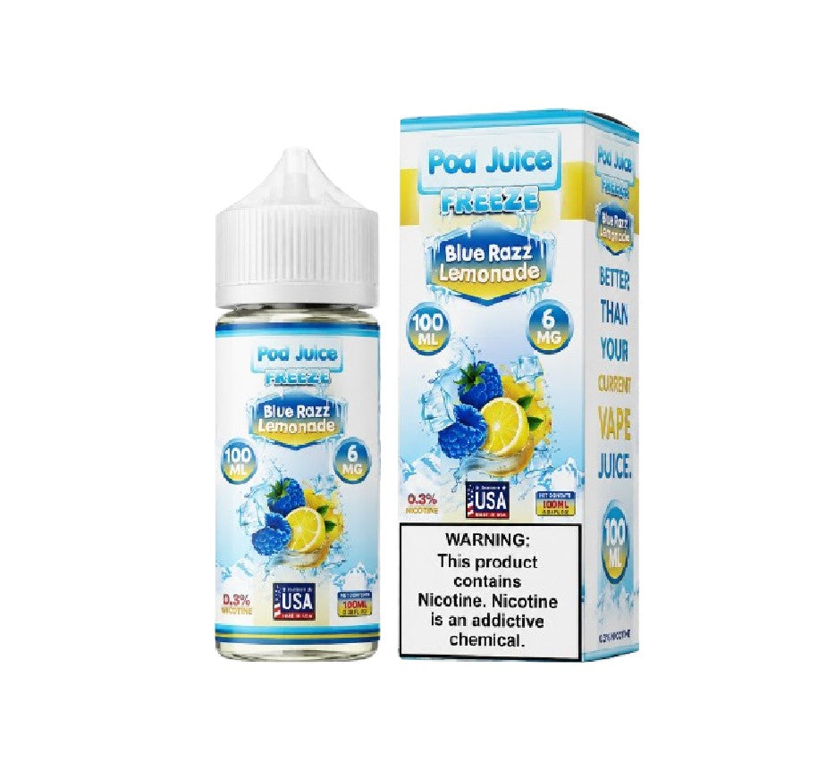 POD JUICE FREEZE BLUE RAZZ LEMNDE 6MG 100ML