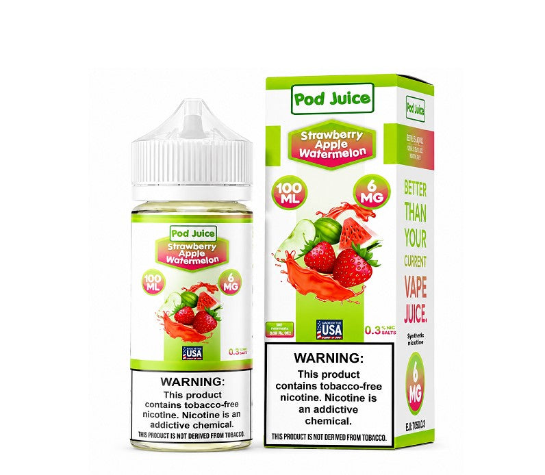 POD JUICE STRAWBERRY APPLE WATERMELON 6MG 100ML