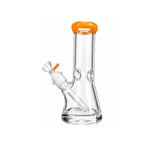 WATERPIPE THICK BASE ASSRTD COLRS 9MM LC-10015 4A GLASS 8''