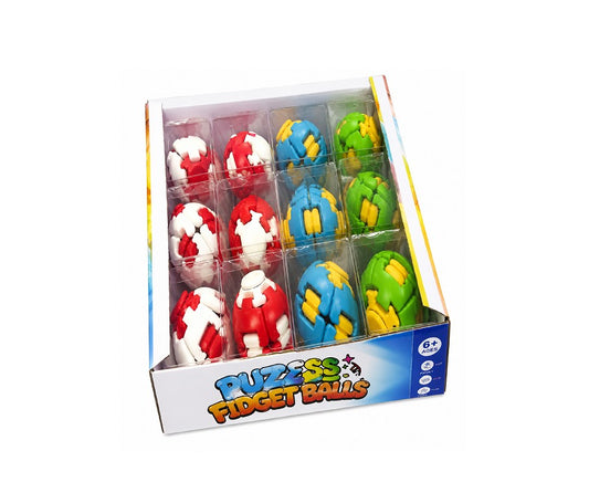 PRESS SPIN FUN BALL 4 COLORS SP001 12CT