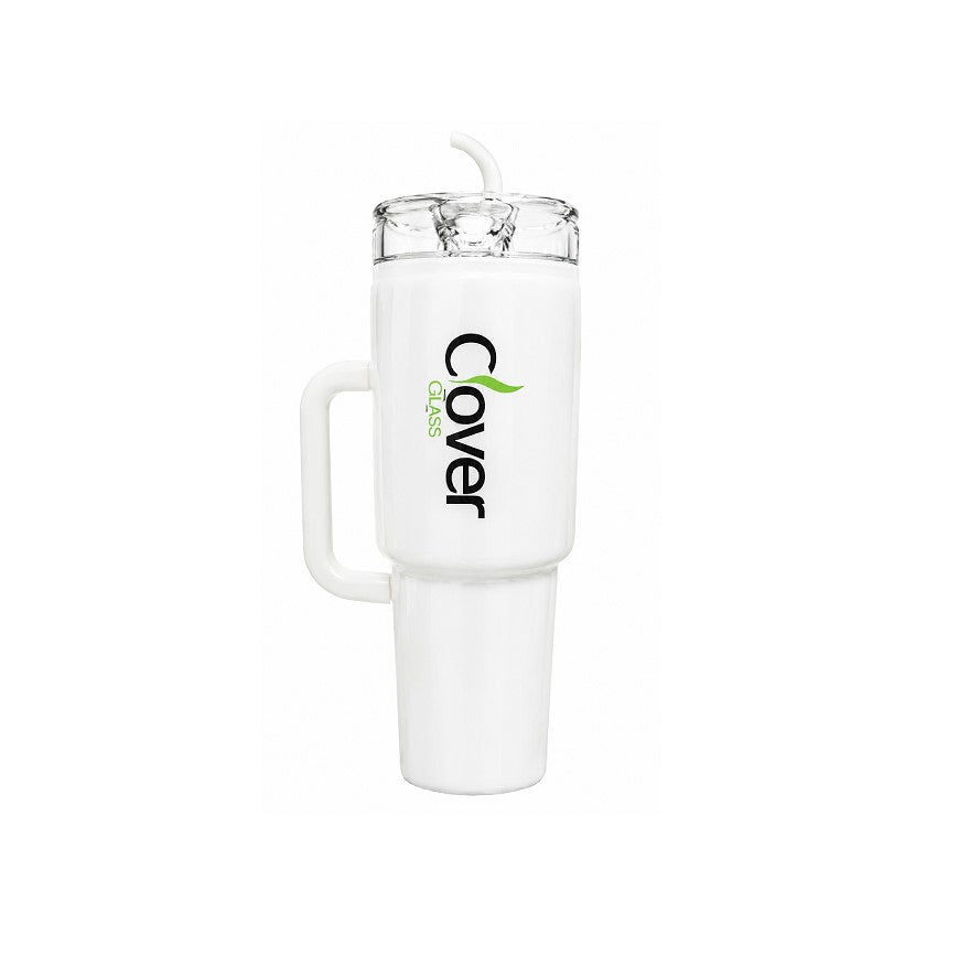 WP CLOVER TUMBLER STYLE WHITE 8"