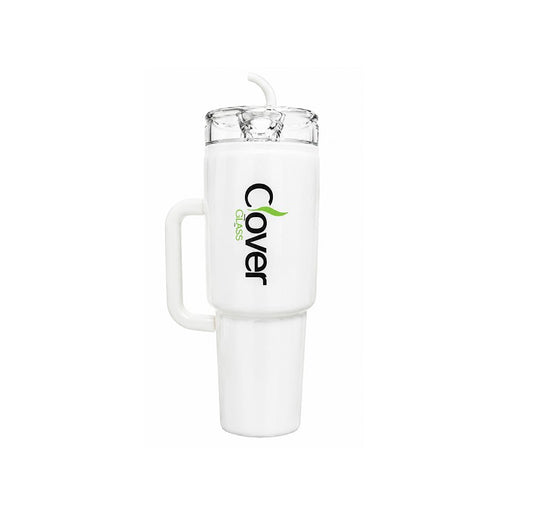 WP CLOVER TUMBLER STYLE WHITE 8"