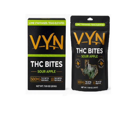 VYN THC BITES GUMY SOUR APPLE 500MG CT