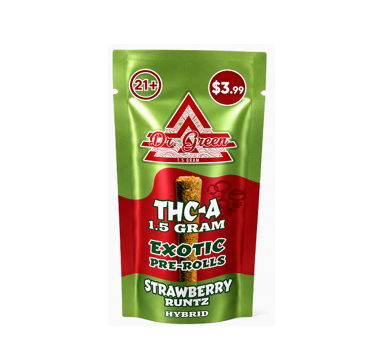 DR GREEN THCA EXOTIC PROLL STRAWBERY RUNTZ HYBD 1.5GM 20CT