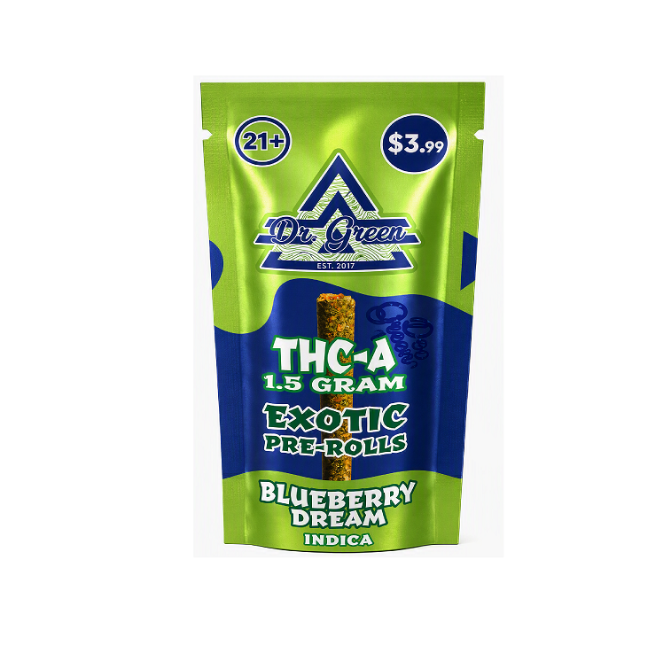 DR GREEN THCA EXOTIC PROLL BLUEBERRY DREAM IND 1.5GM 20CT