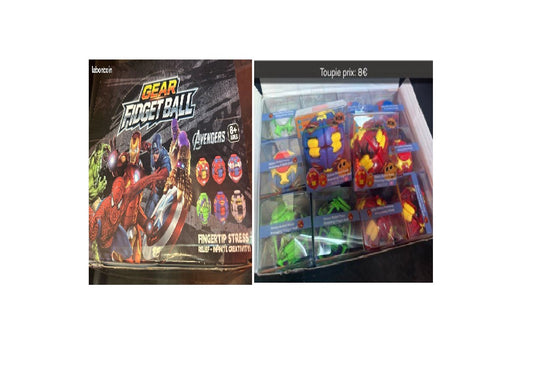 GREAR FIDGET AVENGERS CARTON SPINNER BALL MIX COLRS 24CT