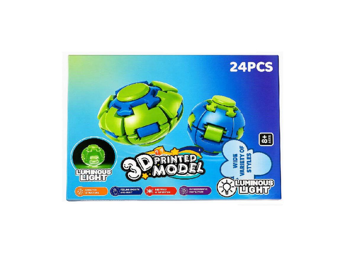 3D PRINTED MODEL LUMINOUS SPINNER 2COLORS 12CT