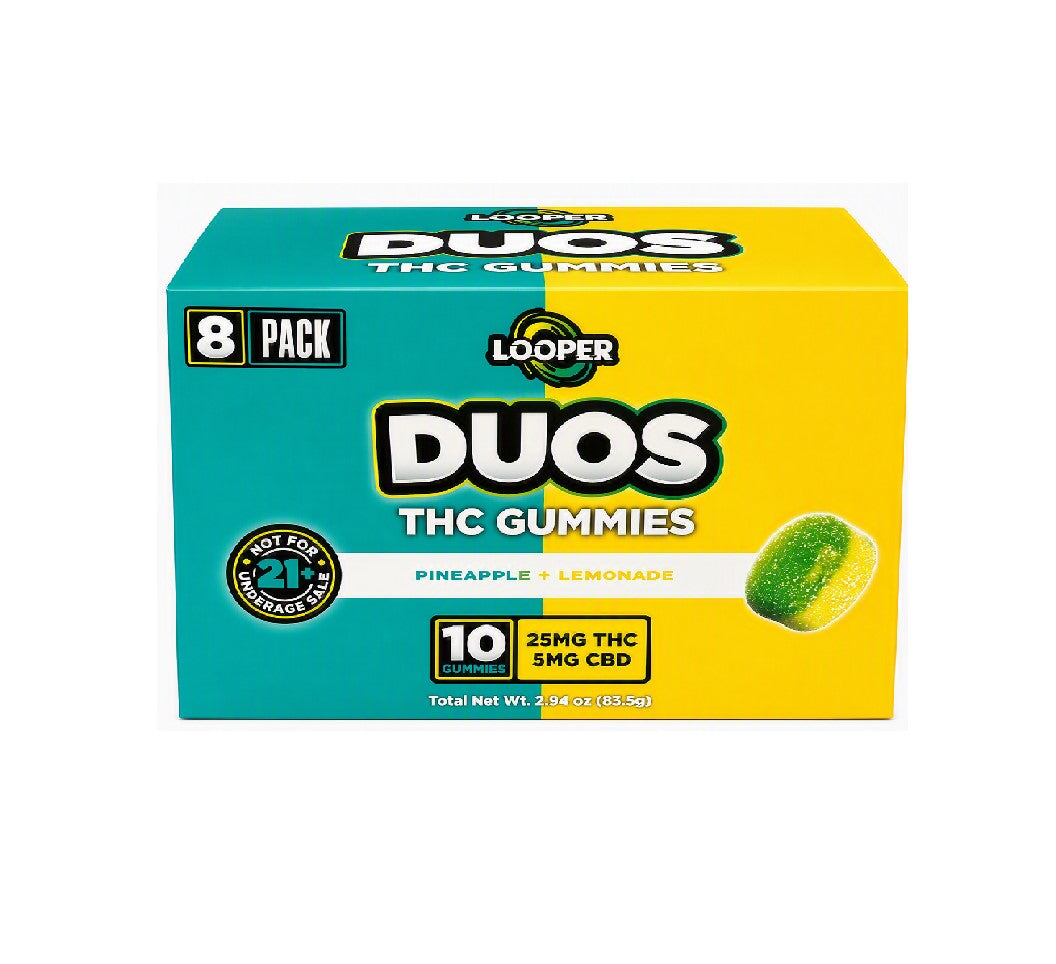 LOOPER DUOS THC GUMMIES PINEAPPLE + LEMONADE 25MG