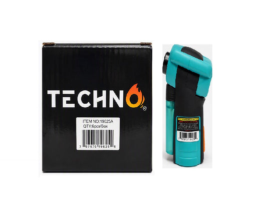 TECHNO SLANT TROCH LIGHTER ASSORTED COLORS 6CT