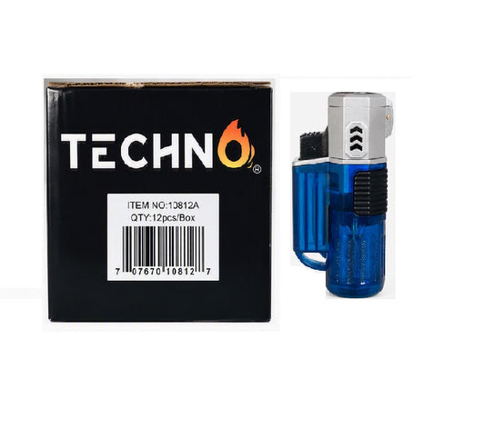 TECHNO TRANSPERANT COLOR TORCH ASSORTED COLORS 12CT