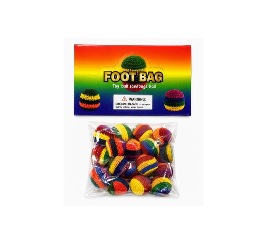 FOOT BAG TOY BALL SANDBAGS BALL 24CT