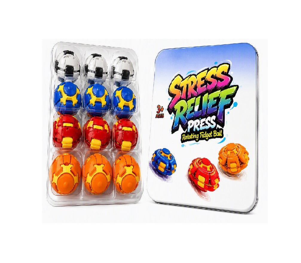 SPINNER STRESS RELIEF PRESS BALL 12CT