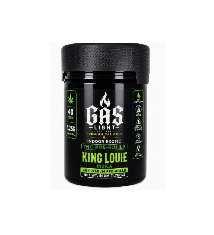 GAS LIGHT EXOTIC THC PROLL KING LOUIE IND JAR 50GM 40CT