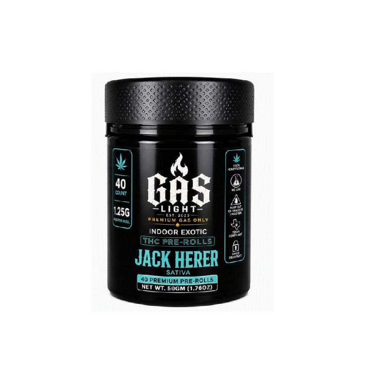 GAS LIGHT EXOTIC THC JACK HERER STVA JAR 50GM 40CT