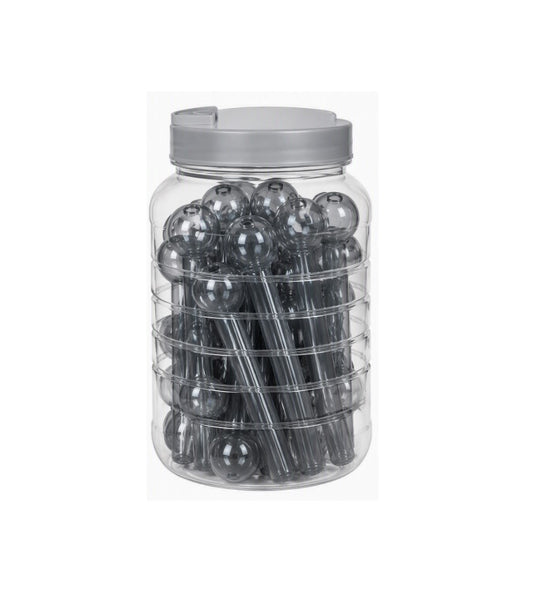 OIL BURNER BLACK 6INCH GRAY BLUE 50CT JAR
