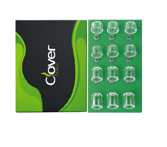 CLOVER GLASS BOWL BANGER CLEAR 14MM WPY-304A 12CT