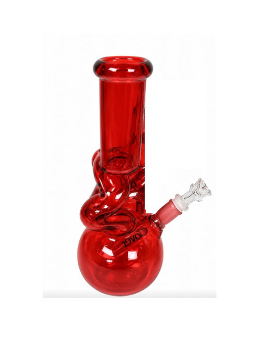 WP CLOVER GLASS ZIGZAG STYLE RED WPC-302 11"