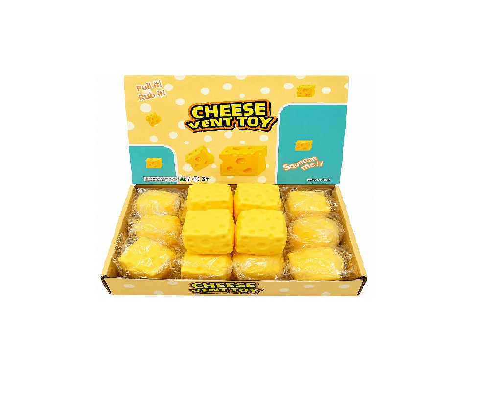 SQUEEZE CHEESE VENT TOY YELLOW COLOR SQ-9 12CT