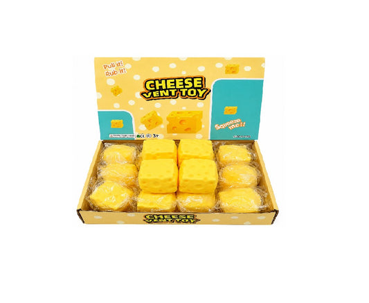 SQUEEZE CHEESE VENT TOY YELLOW COLOR SQ-9 12CT