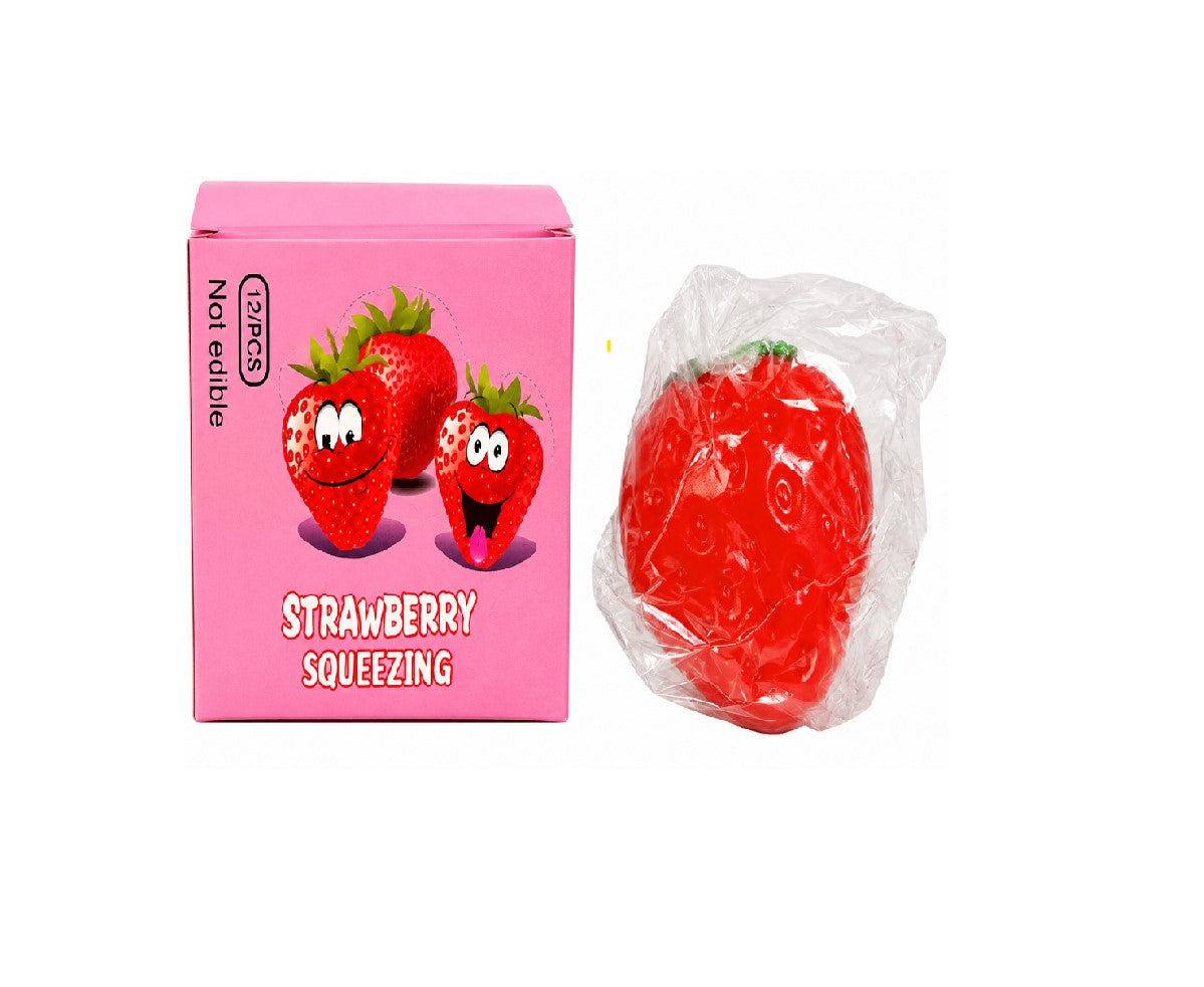 SQEEZING STRESS STRAWBERRY COLORS 12CT