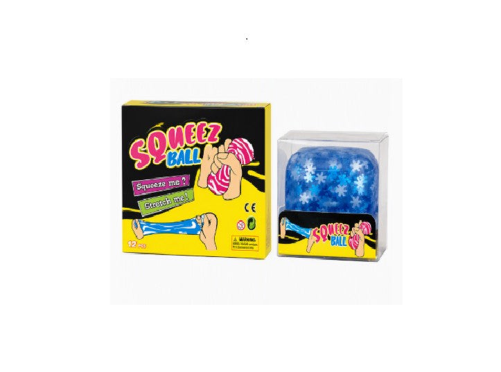 SQYUEEZY CRYSTAL SQUISH BALL SNOWFLAKES IC-5 1CT