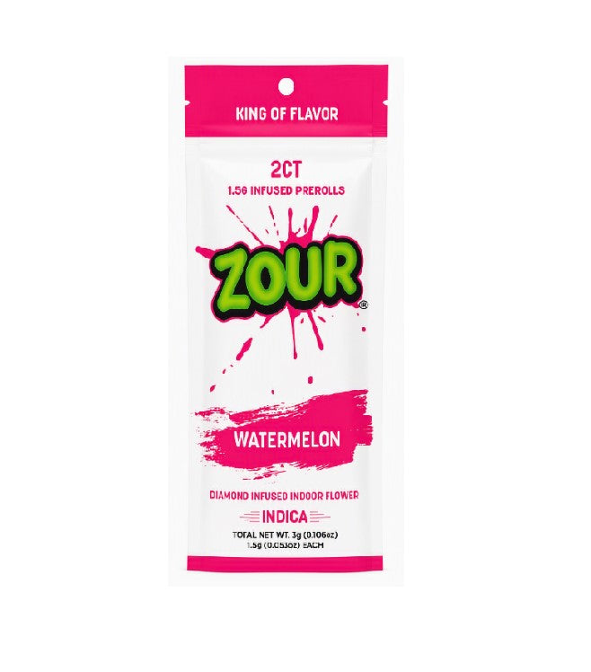 ZOUR DIAMND FLWR PROLL WARTERMELON IND 3GM 2CT