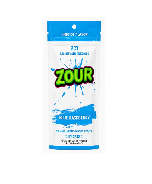 ZOUR DIAMND FLWR PROLL BLUE RASPBERRY HYBD 3GM 2CT