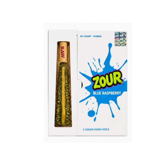 ZOUR HASH HOLE PROLL BLUE RASPEBRRY 2GM HYBD 20CT