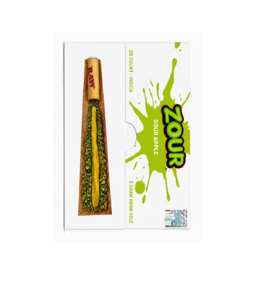 ZOUR HASH HOLE PROLL SOUR APPLE IND 2GM 20CT