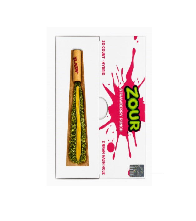 ZOUR HASH HOLE PROLL STRAWBERRY PUNCH HYBD 2GM 20CT
