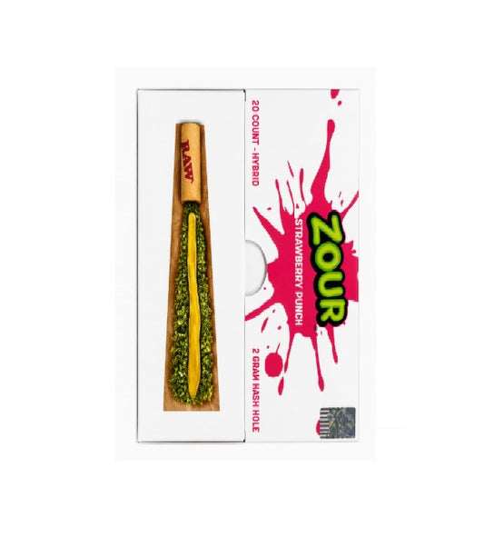 ZOUR HASH HOLE PROLL STRAWBERRY PUNCH HYBD 2GM 20CT