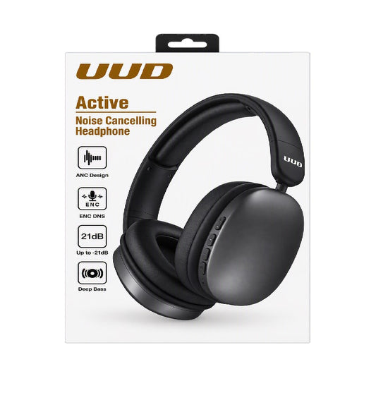 UUD ACTIVE ANC AH7 HEADPHONE BLACK 21DB