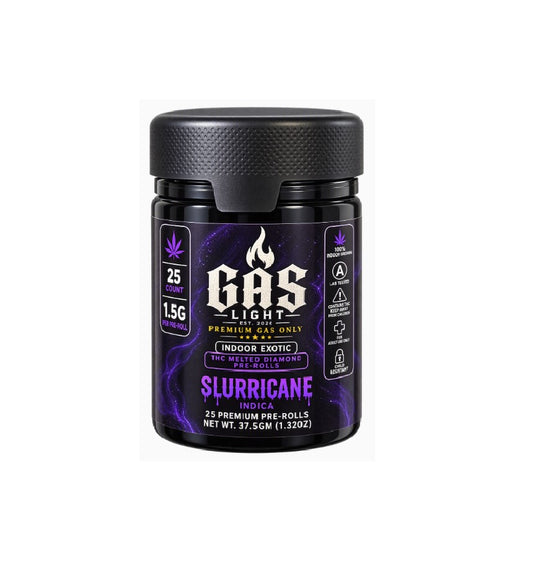 GAS LIGHT EXOTIC THC SLURRICANE PROLL IND JAR 1.5GM 25CT