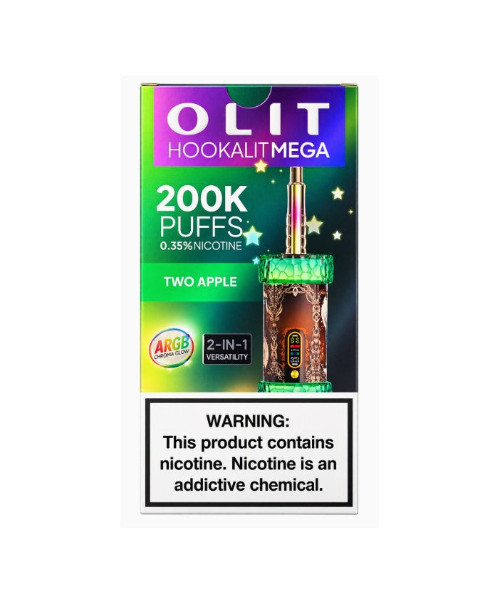 OLIT HOOKAHLIT MEGA 2IN1 TWO APPLE 200K